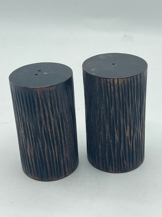 Vintage Wood Finish Salt and Pepper Shakers