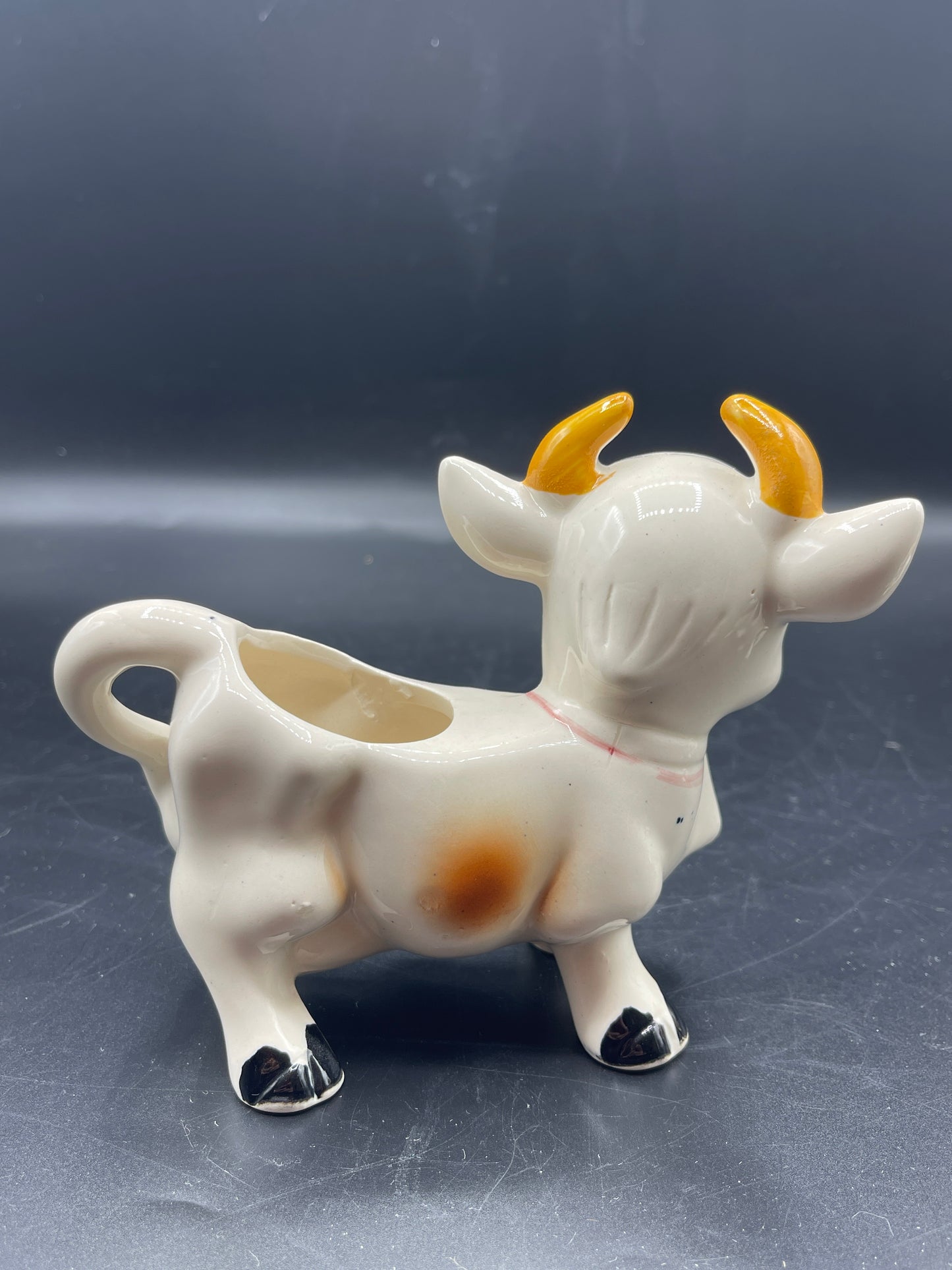 Vintage Ceramic Cow Creamer and Salt and Pepper Shaker Set