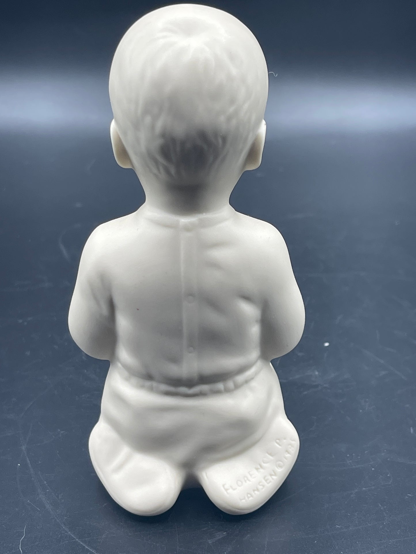 Hansen Collectibles 1985 White Bisque Porcelain Praying Boy