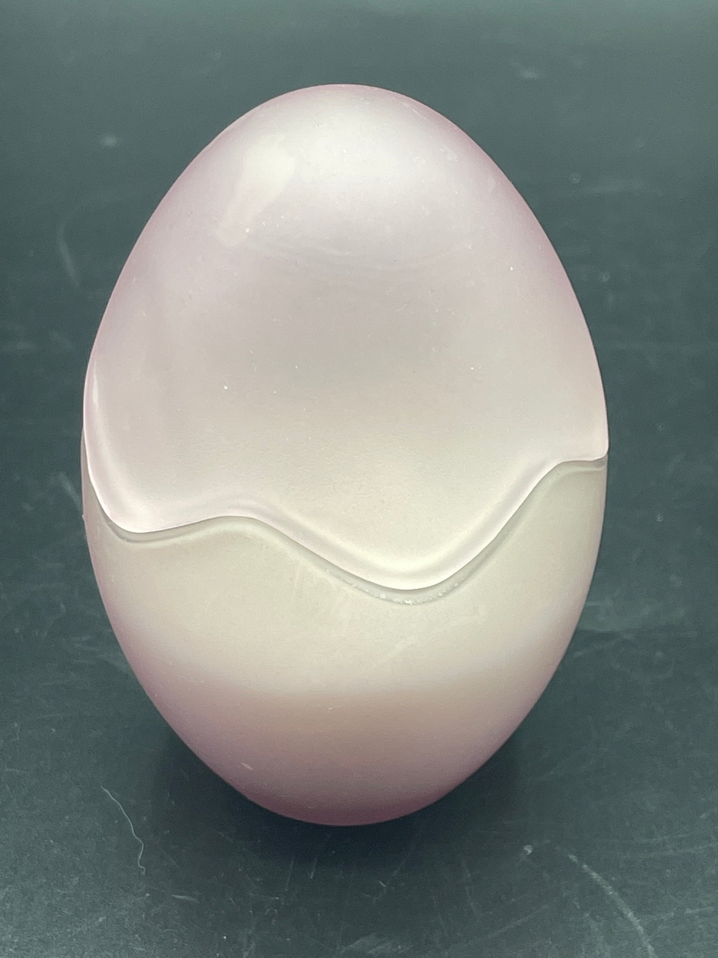 Pink Glass Egg Trinket with Candle