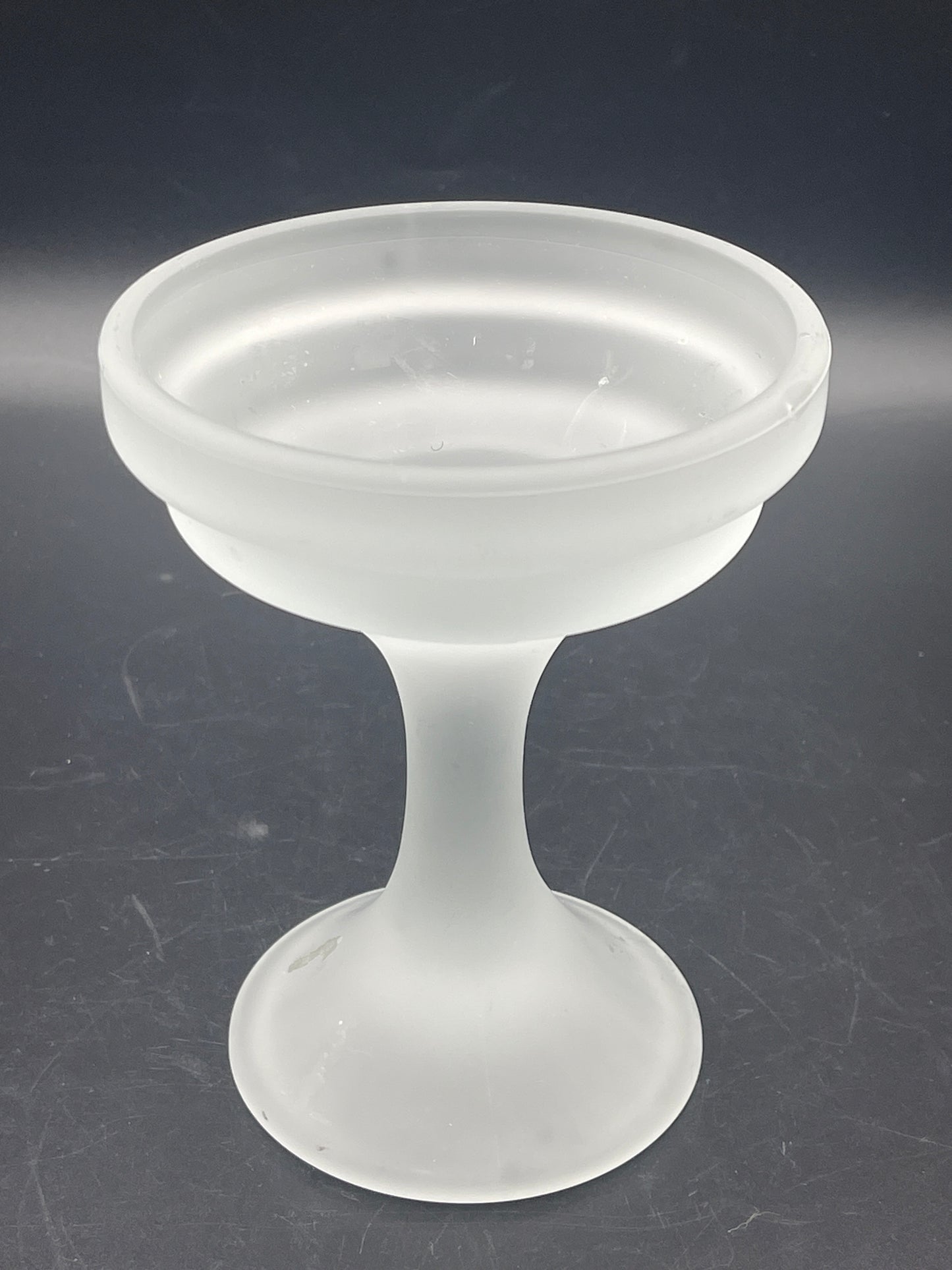 Satin Glass Pedestal Candle Stand