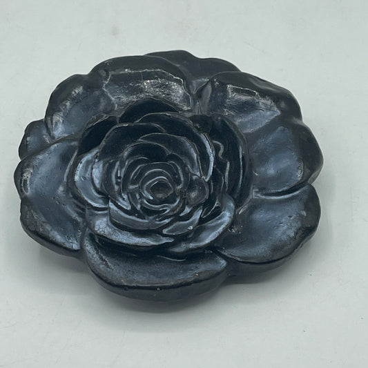 Vintage Belt Buckle - Charmant of Beverly Hills, California - Black Rose