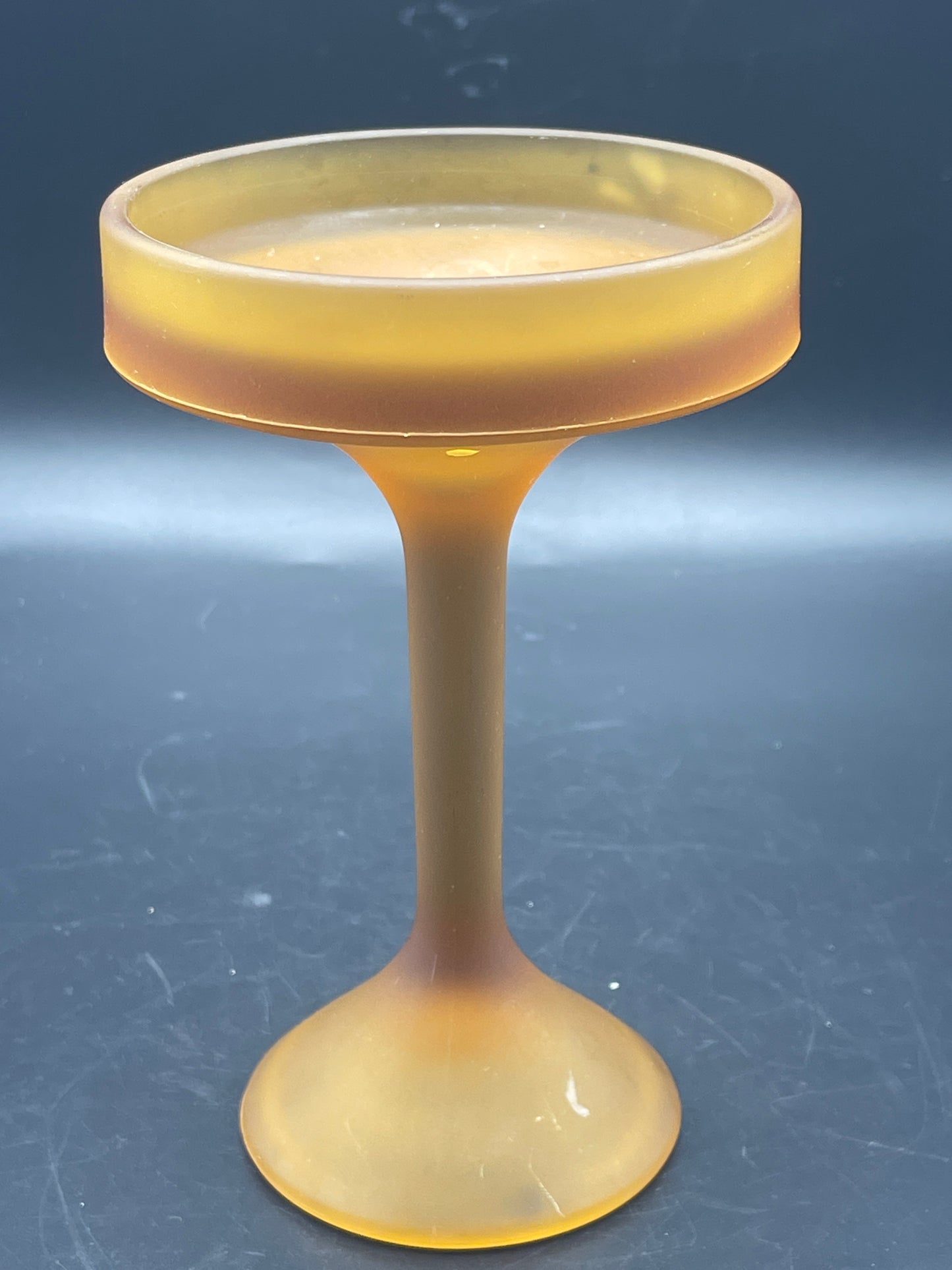 Amber Glass Pedestal Candle Base