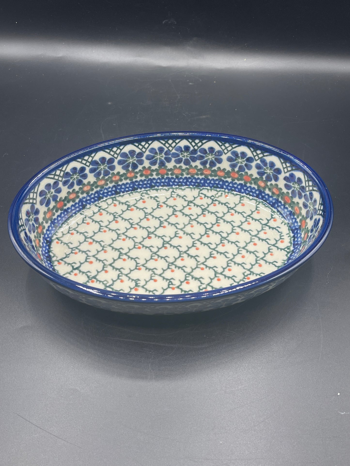 Polish Pottery Oval Serving Dish