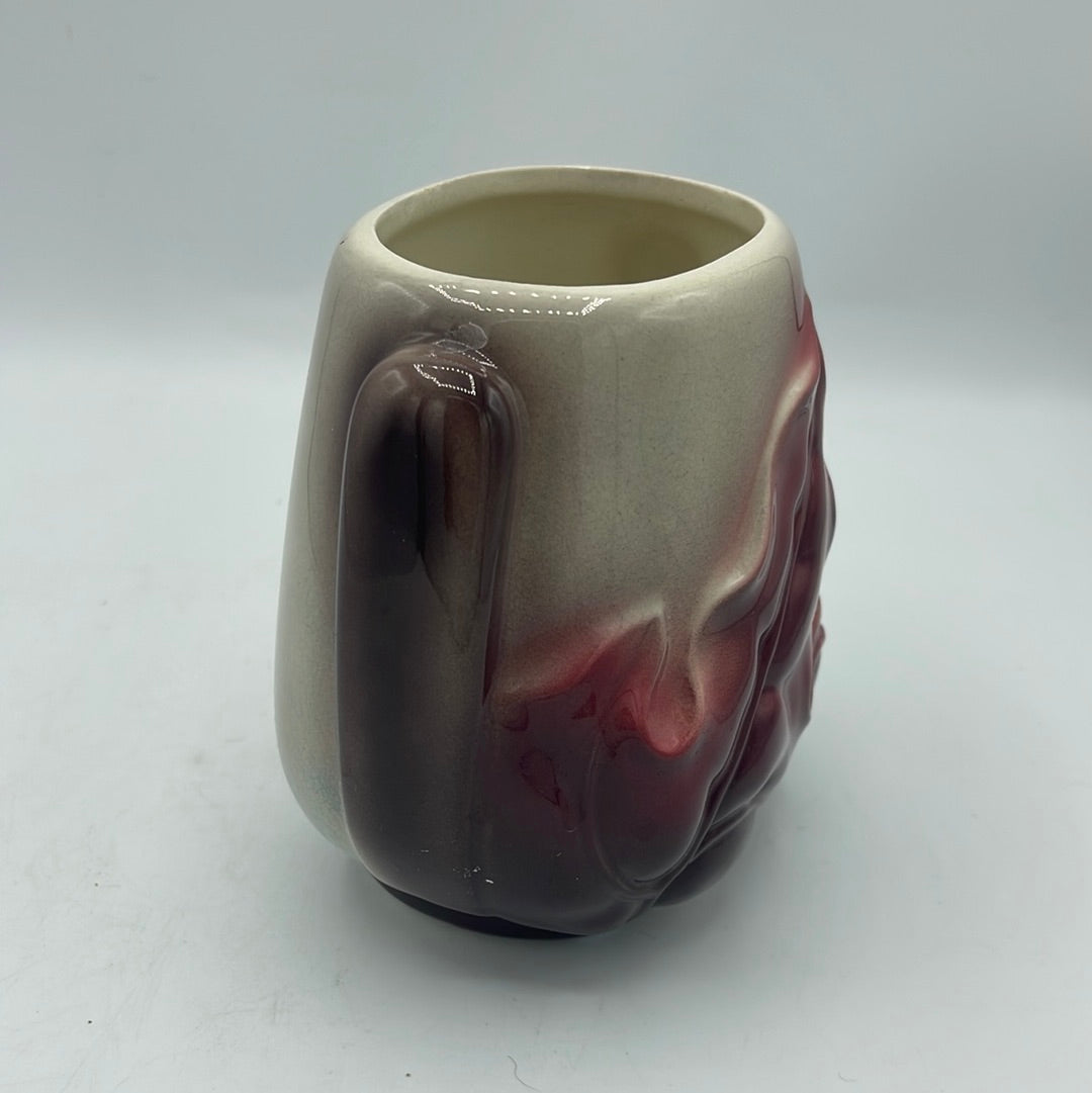 Royal Copely Glazed Pink Leaf Vase