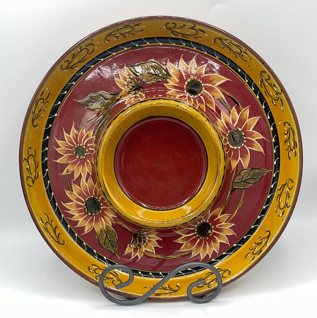 Pier 1 Sunflower Chip and Dip Platter