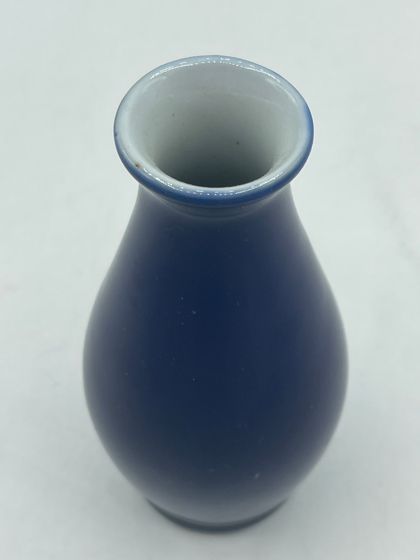 Glossy Glazed Small Cobalt Blue Vase