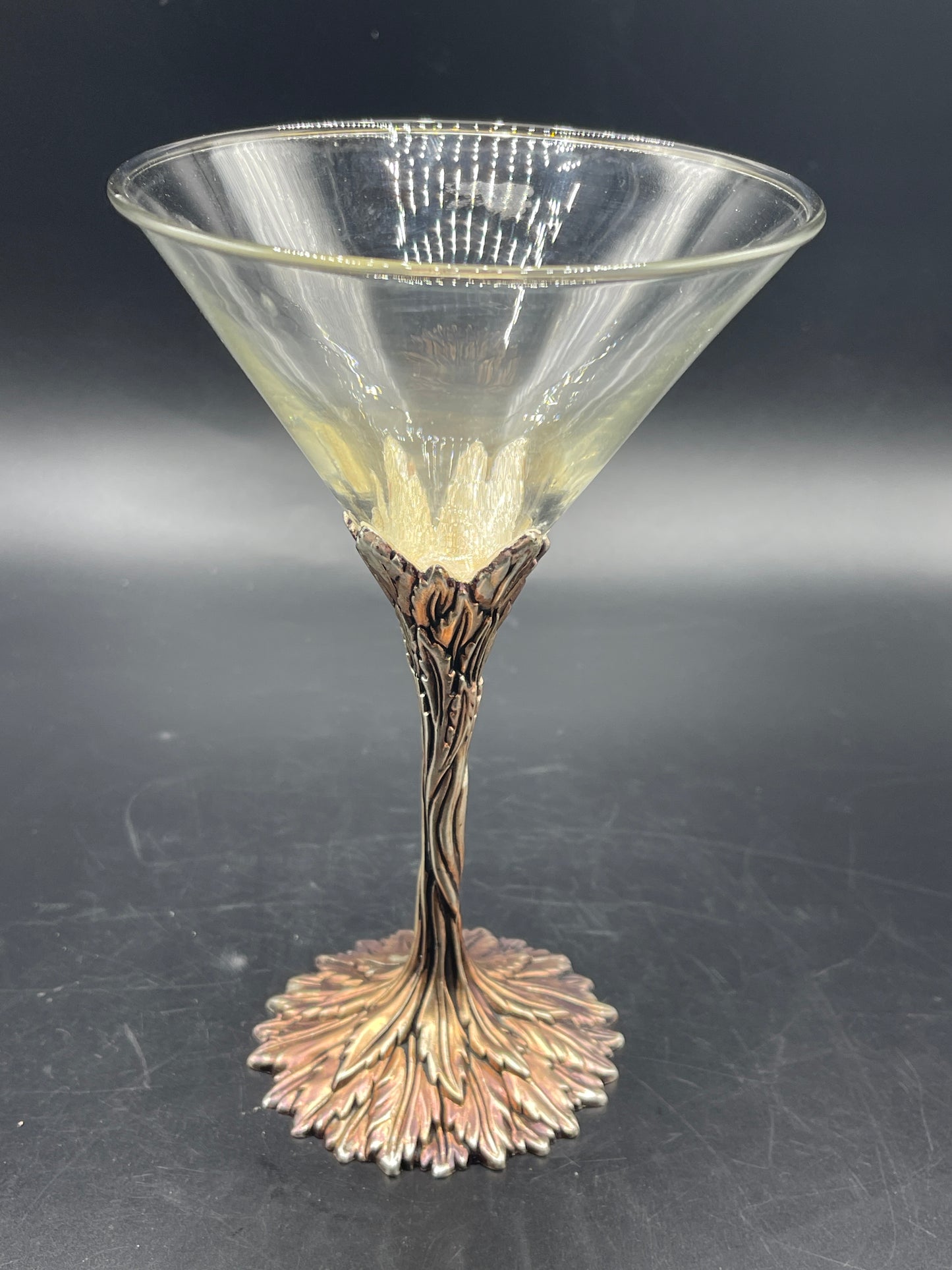 Grey Goose Martini Glass with Pewter Stem