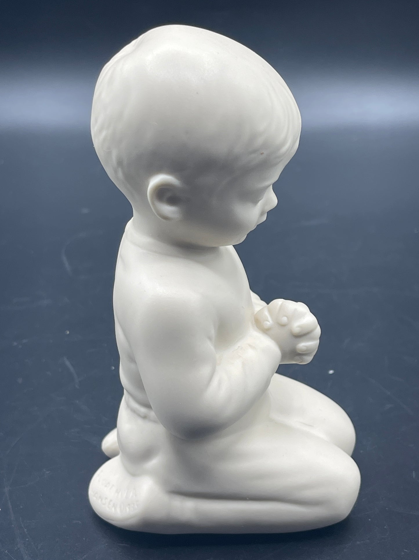 Hansen Collectibles 1985 White Bisque Porcelain Praying Boy