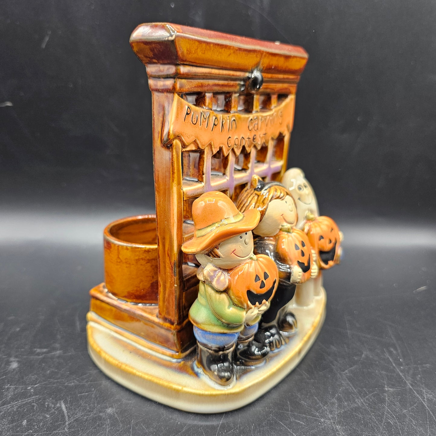 Yankie Candle Pumpkin Carving Contest Ceramic Dual Candle Holder