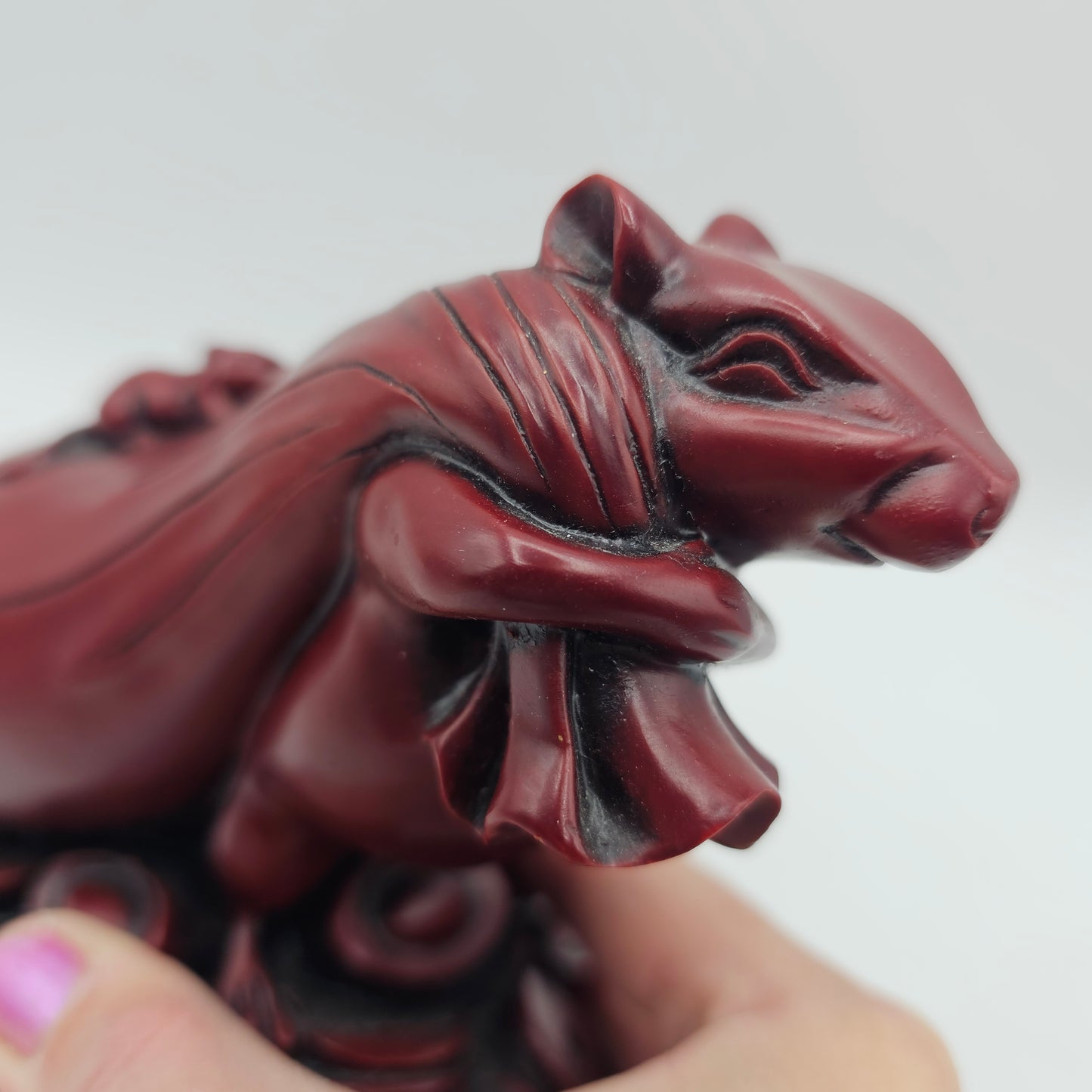 Vintage Feng Shui Chinese Zodiac Calendar Rat of Prosperity Figurine Wealth