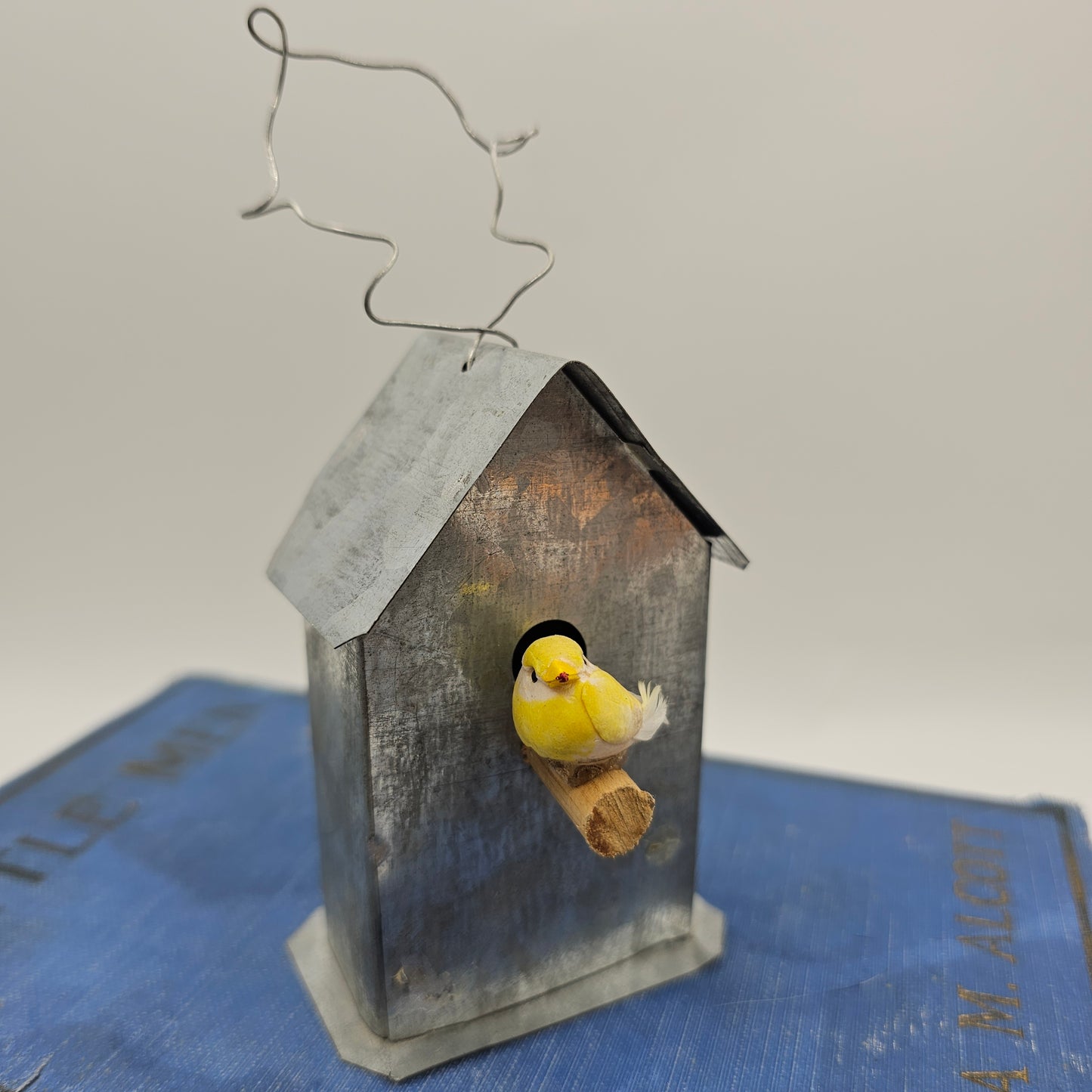 Mini Metal Birdhouse Ornament