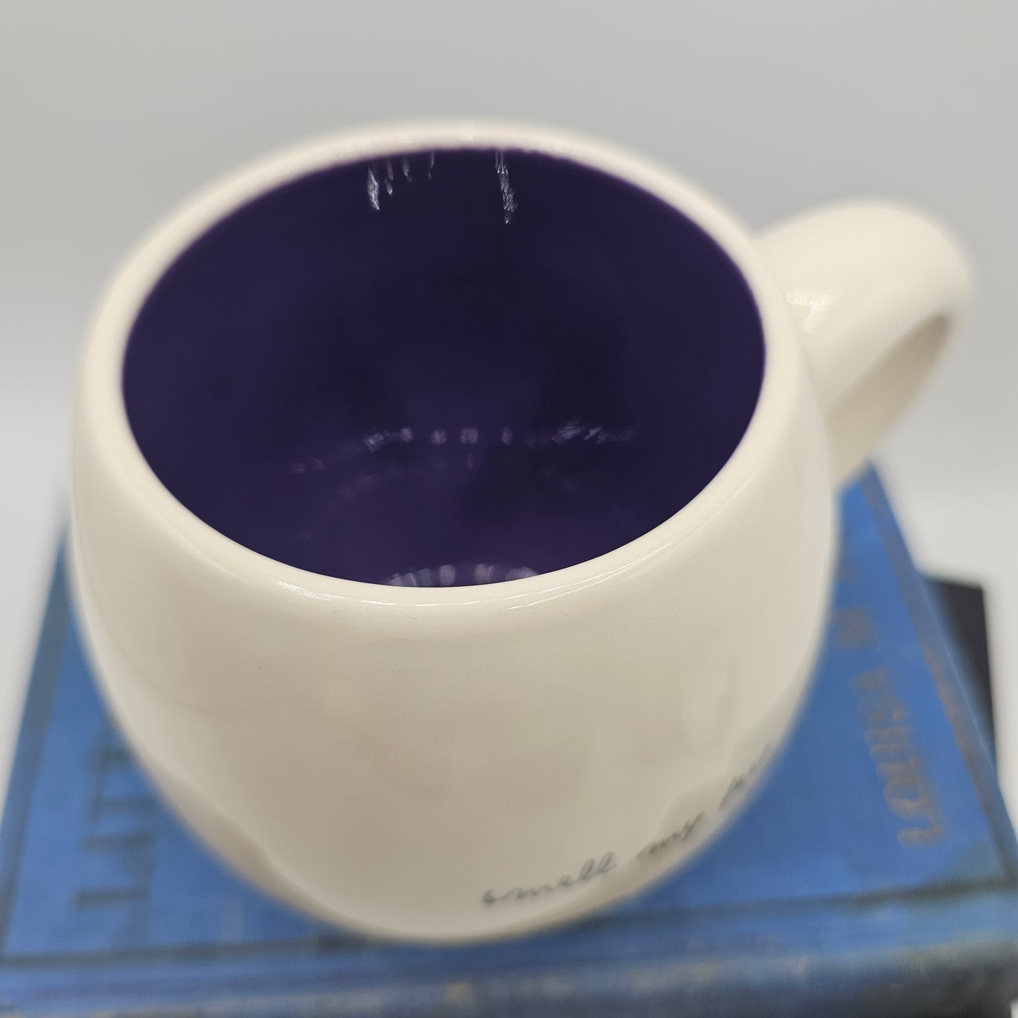 "Smell My Feet" Witch Coffee Mug with Purple Interior by Magenta