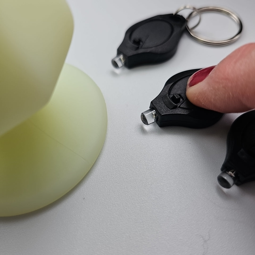 Lot of 3 - Mini Keychain UV Blacklight (Ultraviolet Light)to Test for Uranium Glass