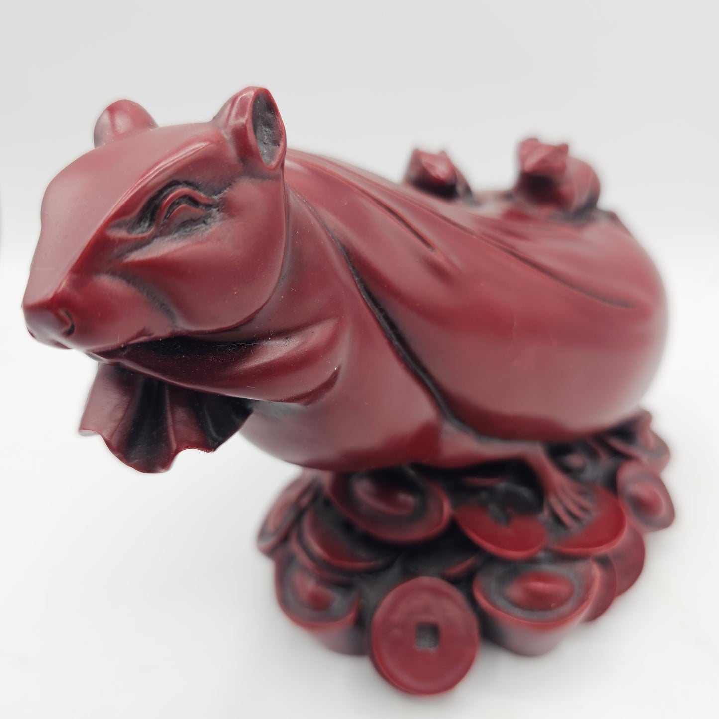 Vintage Feng Shui Chinese Zodiac Calendar Rat of Prosperity Figurine Wealth