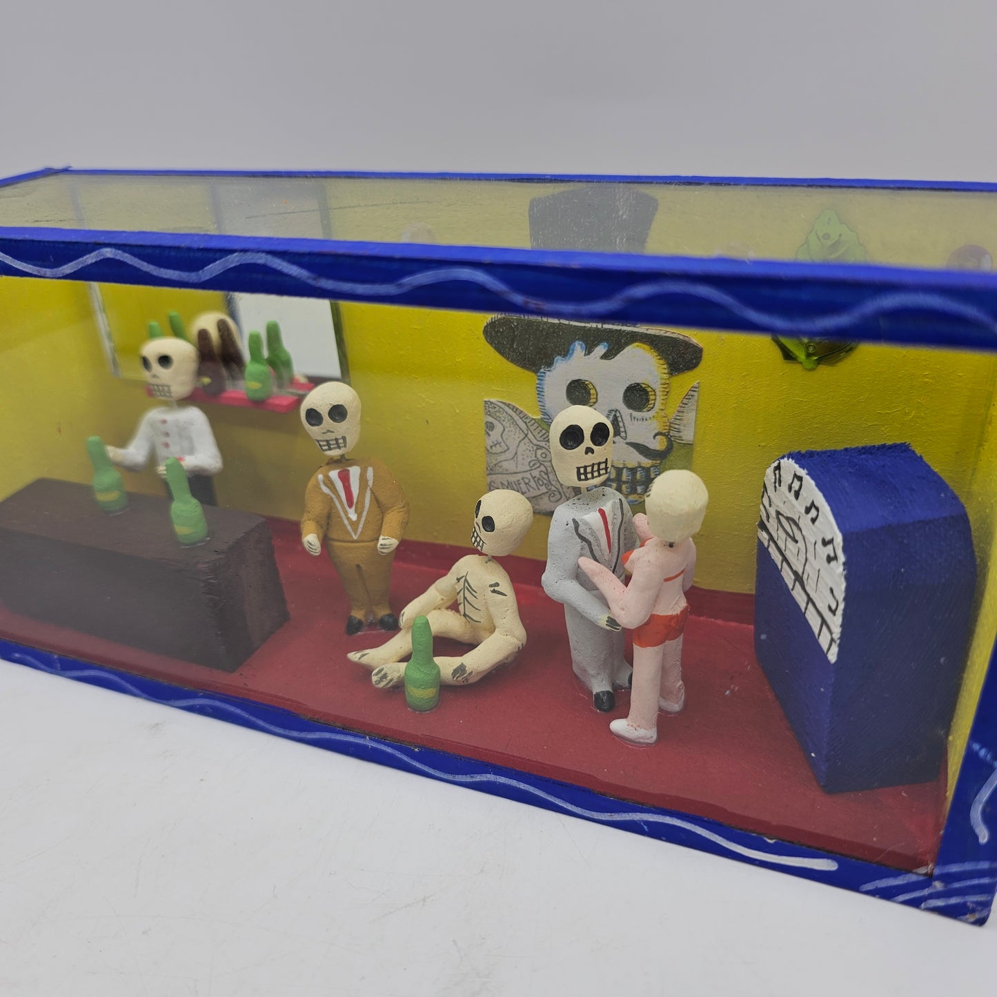 Mexican Folk Art Day of the Dead Diorama Box