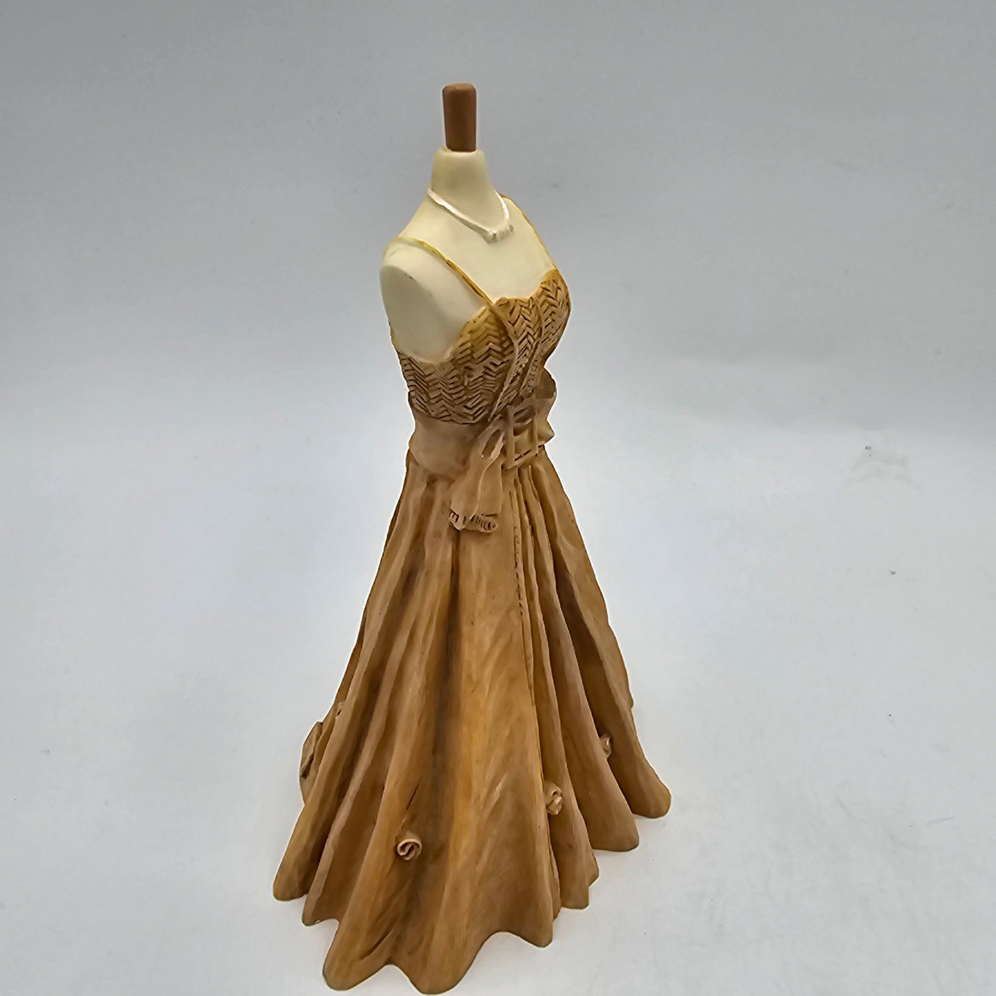 Brown Strappy Dress Form Figurine