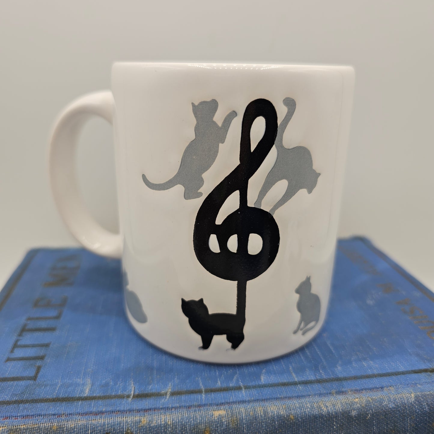 Waechtersbach Cat and Musical Treble Clef Coffee Mug