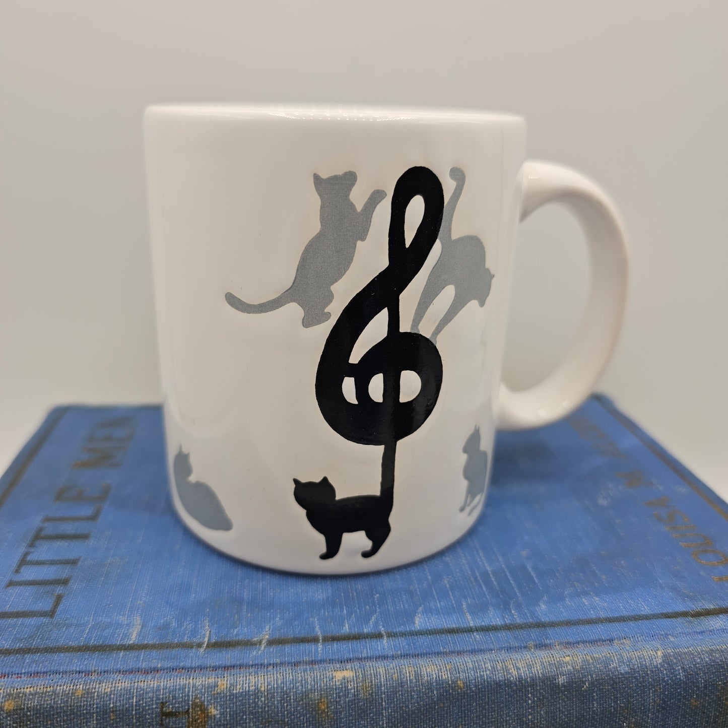 Waechtersbach Cat and Musical Treble Clef Coffee Mug