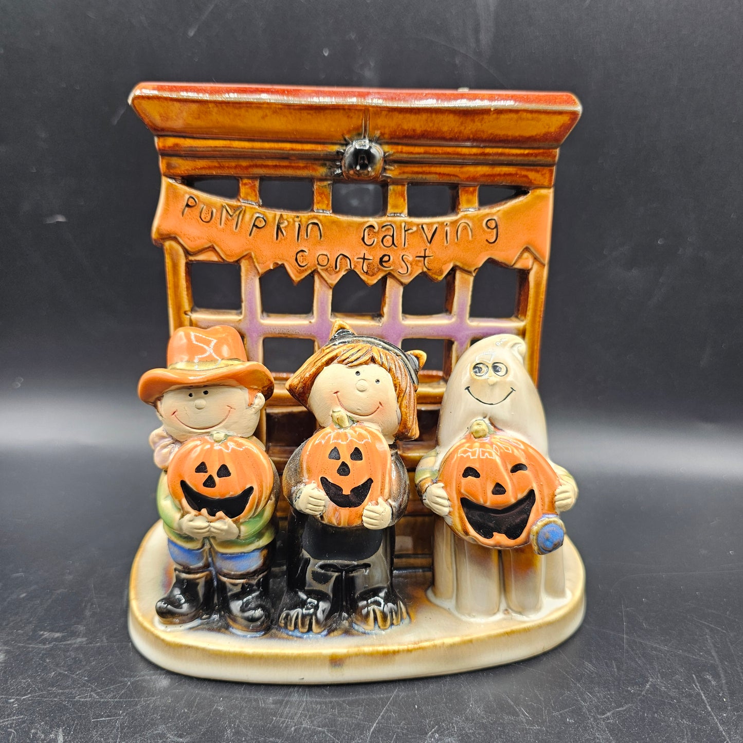 Yankie Candle Pumpkin Carving Contest Ceramic Dual Candle Holder