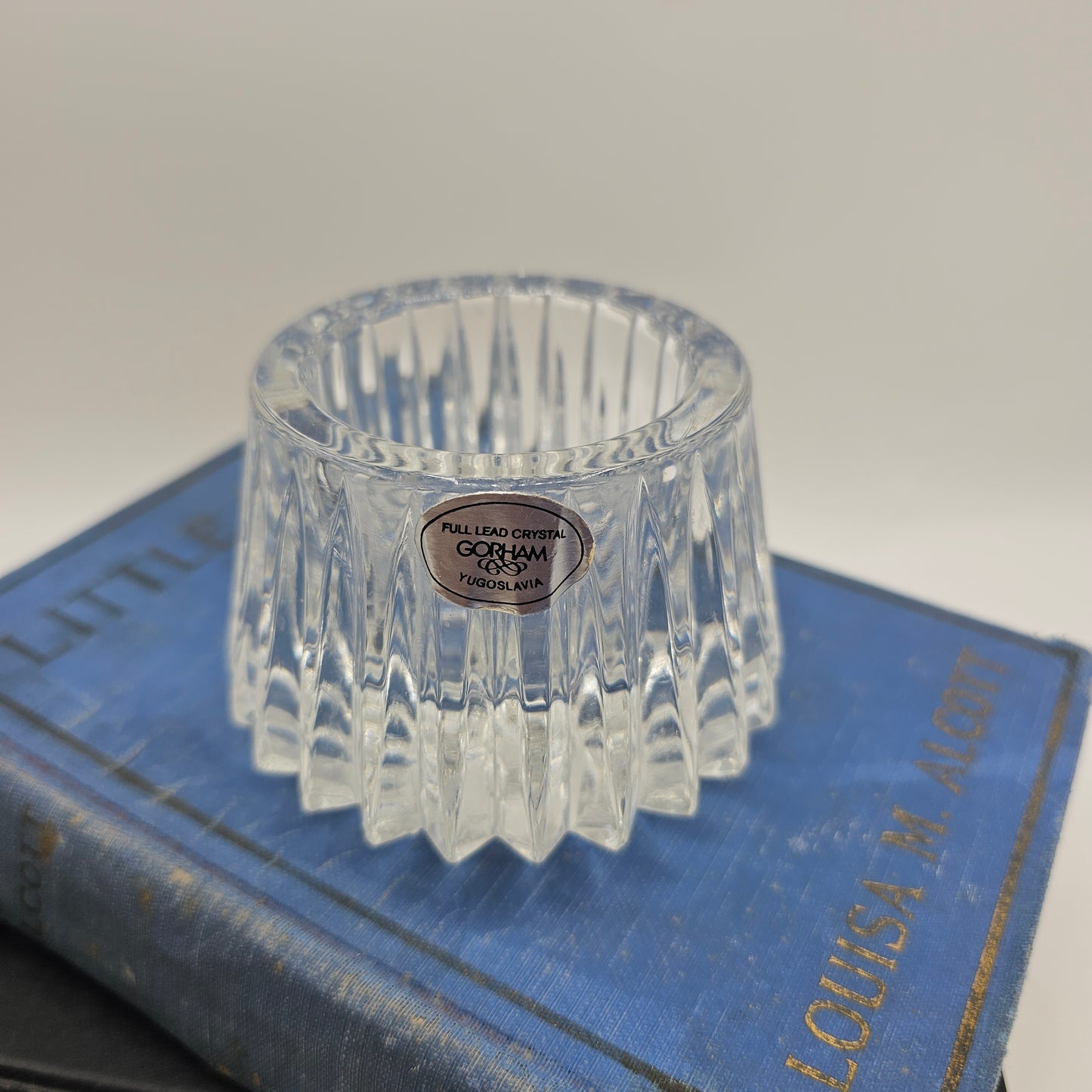 Lead Crystal Ribbed Votive Candle Holder by Gorham