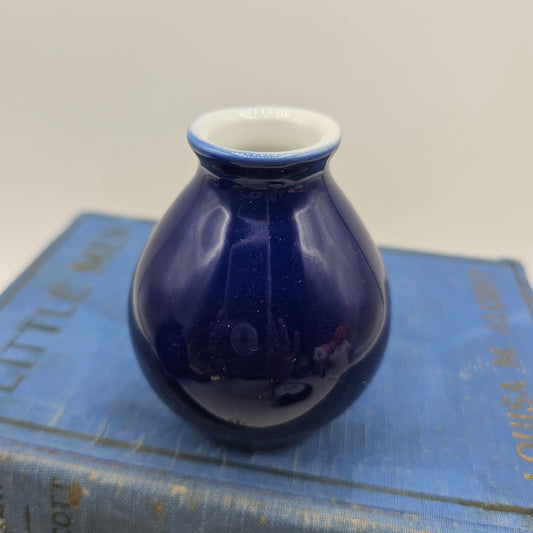 Small Cobalt Blue Ceramic Vase