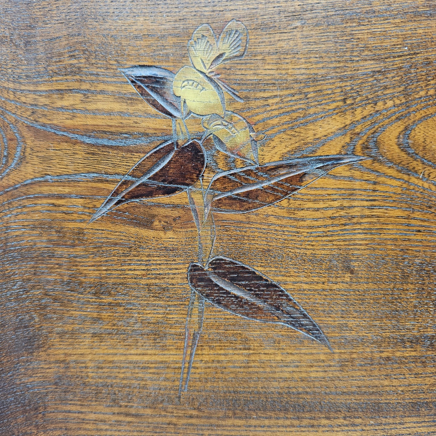 Vintage Bird of Paradise Wooden Tray