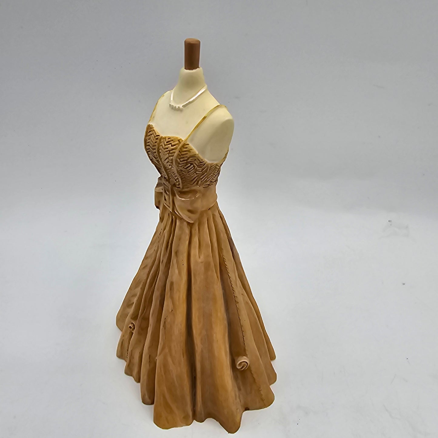 Brown Strappy Dress Form Figurine