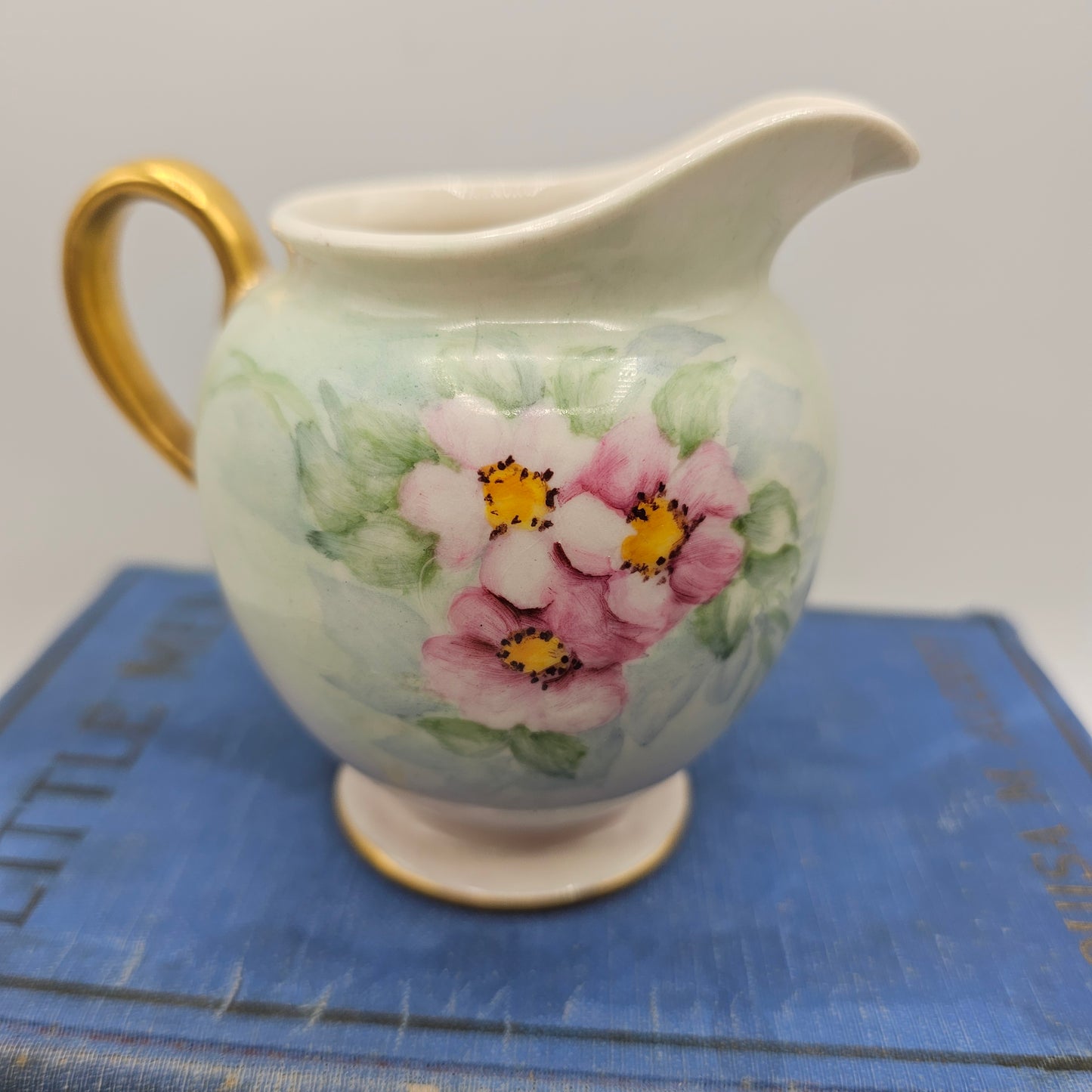 Vintage Hand Painted Floral Porcelain Creamer